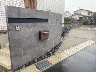 グレー門塀