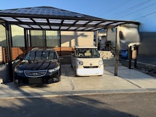 2台用カーポートで快適な駐車スペースを実現