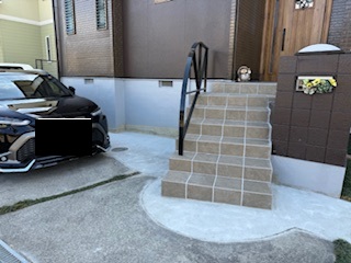 階段タイル張り替え・駐車場拡張工事
